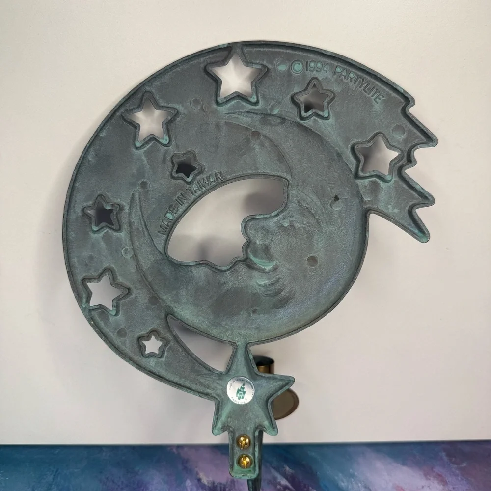 SOLD PartyLite Sun & Moon 1994 Wall Hanging Candle Holders Celestial Vintage Sco - Picture 11 of 16